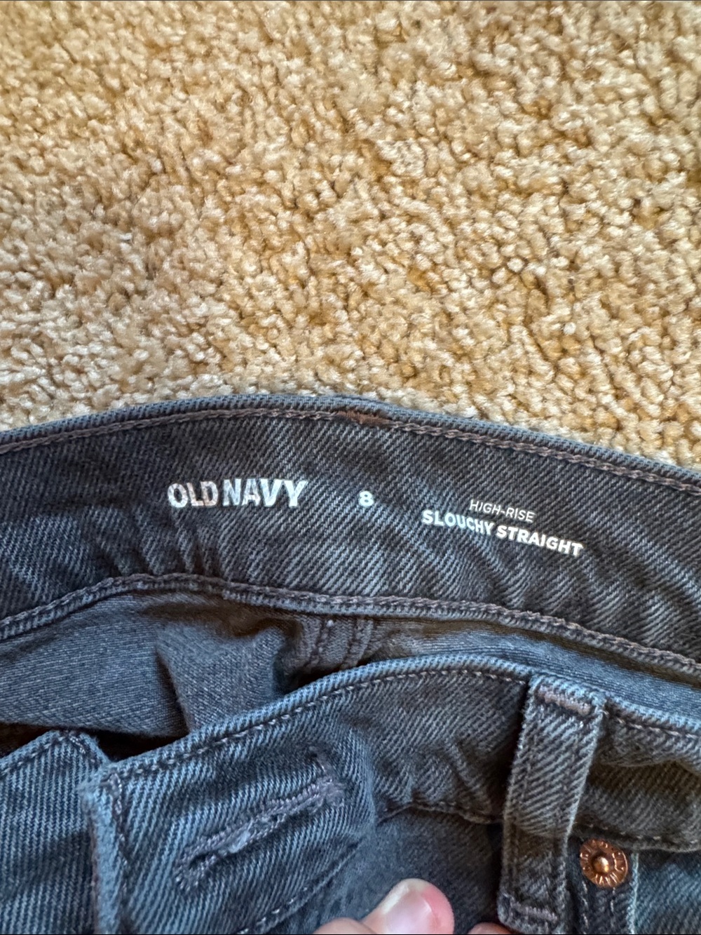 Women’s High-Rise Raw Hem Jeans - grey - Picture 2 of 3